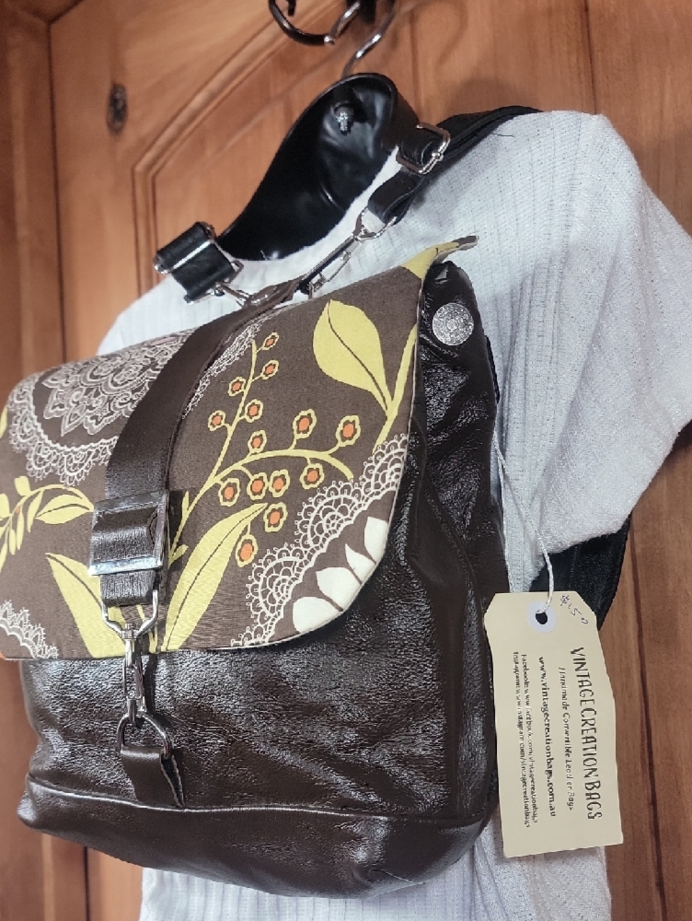 NWT Vintage Creations Convertible Backpack from Australia